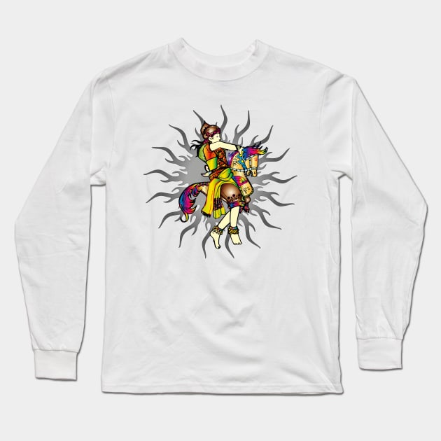 Indonesian Traditional Dance - Jaranan Long Sleeve T-Shirt by sonnycosmics